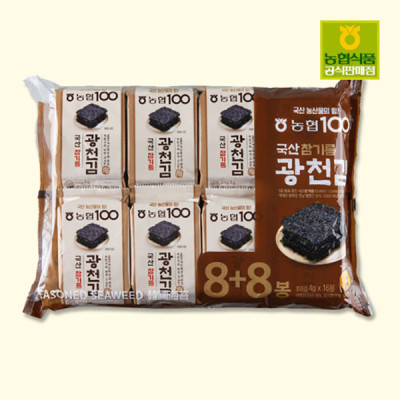 농협 국산참기름 광천김 4g*16입(8+8)